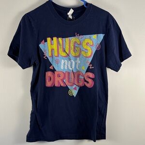 Men’s Hugs not Drugs Navy Graphic Tee